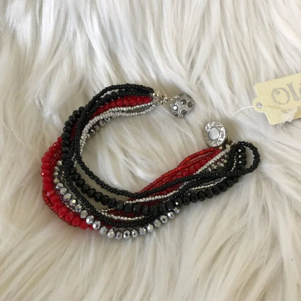ole 9 strand crystal beads bracelet set